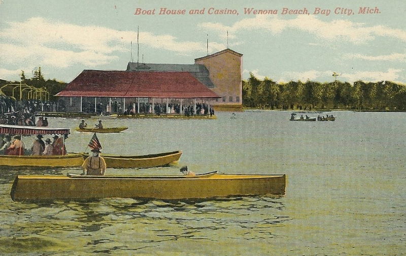 Wenona Beach Amusement Park (Wenona Beach, Wenonah Park) - Vintage Postcard (newer photo)